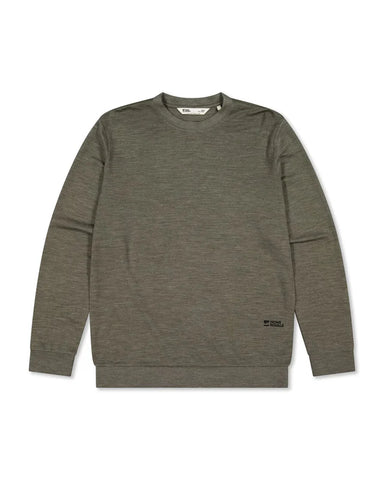 Mons Royale Horizon Merino Crew – Dark Olive