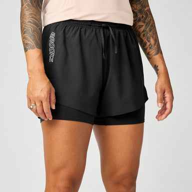 Brooks Cascadia 2-in-1 Short - Dame - Black