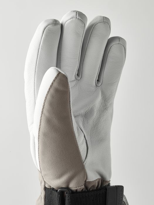 Hestra Heli Ski Female 5-Finger Khaki / Offwhite