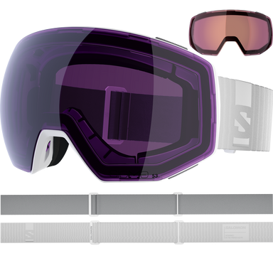 Salomon Radium Prime Sigma Skibrille med 2 linser – White / Sky Blue