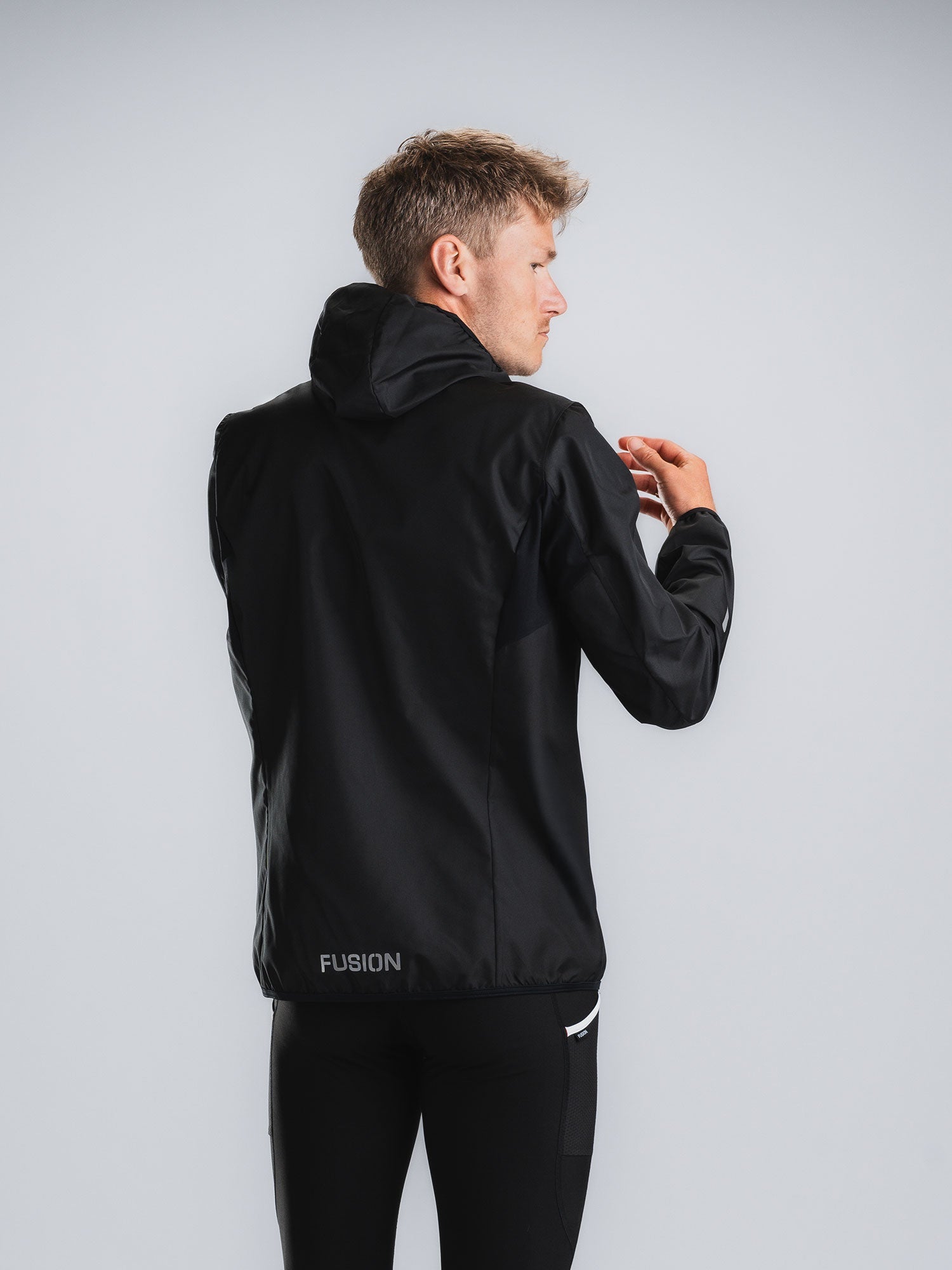 Fusion Mens TEMPO! TWO Run Jacket - Black