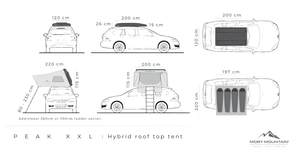 Moby Mountain Peak XXL 4 personers tagtelt