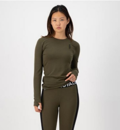 MONS Royale Cascade Merino Flex 200 LS Women – Dark Olive