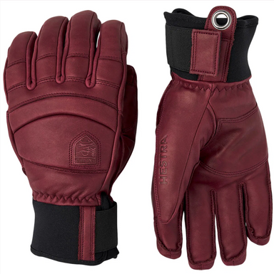 Leather Hestra Fall Line - 5 finger Men – Bordeaux / Bordeaux