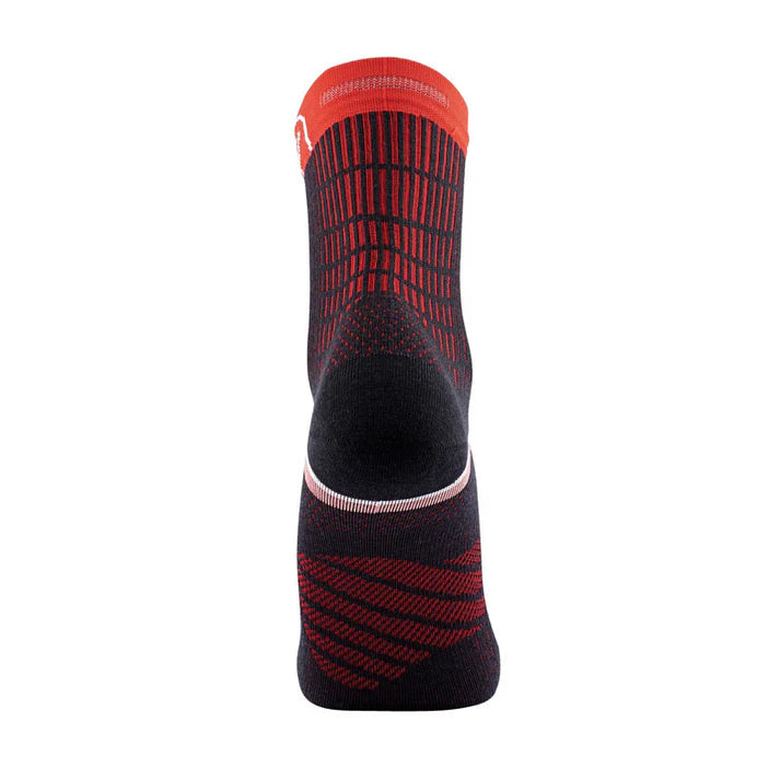 SIDAS WINTER RUN SOCKS – BLACK/RED (UNISEX)