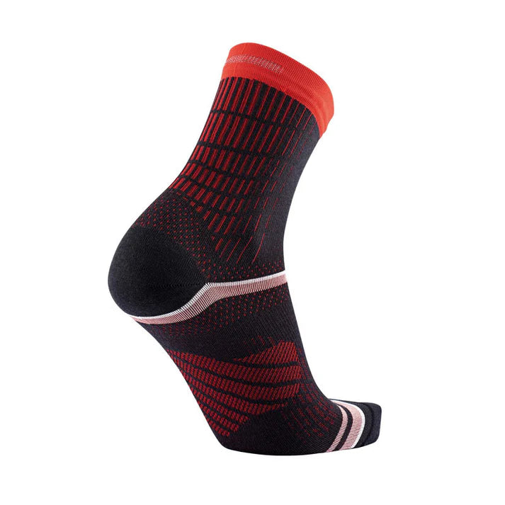 SIDAS WINTER RUN SOCKS – BLACK/RED (UNISEX)